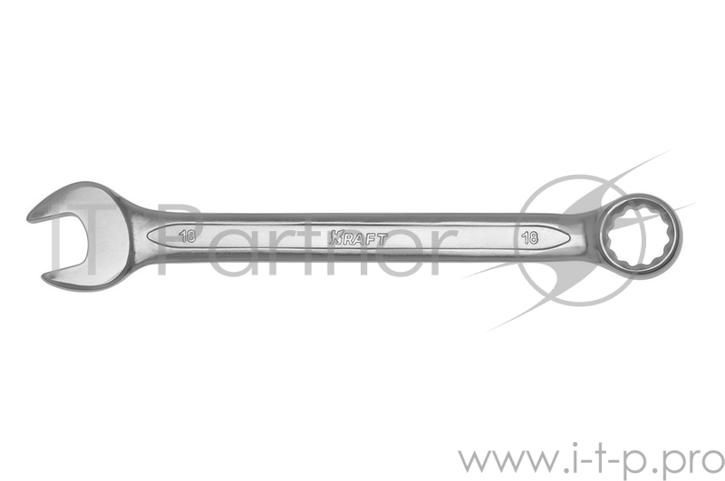 Ключ комбинированный KRAFT КТ 700512 (18 мм) хром-ванадиевая сталь (Cr-V)