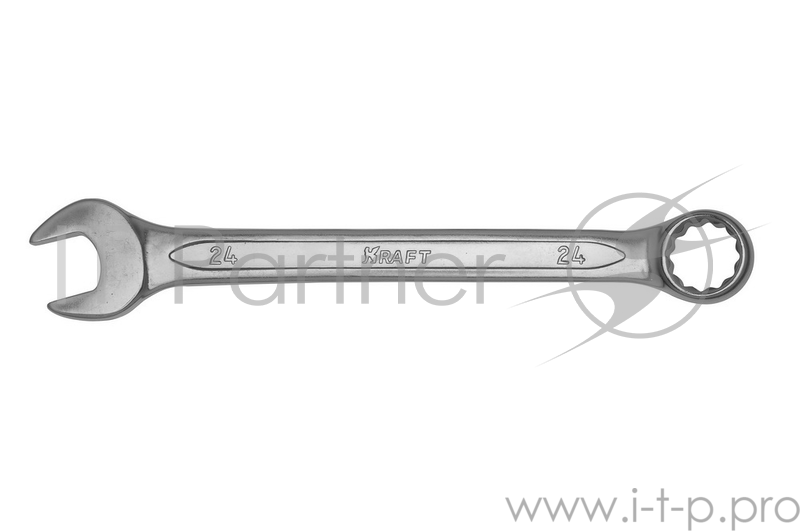 Ключ комбинированный KRAFT КТ 700518 (24 мм) хром-ванадиевая сталь (Cr-V)