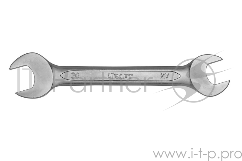 Ключ рожковый KRAFT КТ 700536 (27 / 30 мм) хром-ванадиевая сталь (Cr-V)