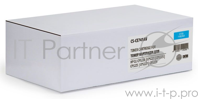 Картридж Cactus (CS-CE741AV) для HP Color LaserJet CP5220 Professional CP5221/CP5223, №307A C, 7,3K
