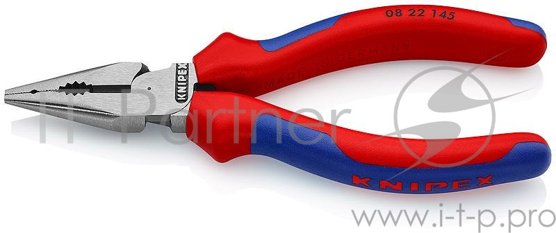 Плоскогубцы KNIPEX KN-0822145 пассатижи удлиненные фосфатированные 145 mm
