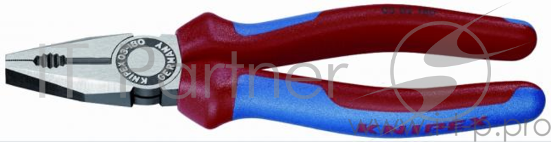 Пассатижи KNIPEX 0302180 180мм ручки с двухцветными многокомпонентными чехлами