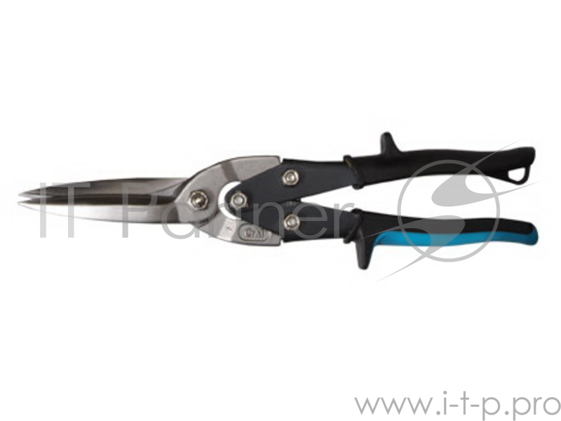 Ножницы по металлу GROSS 78329 PIRANHA 270 мм прямой роходной рез, рычажный механизм, двухкомп. рук