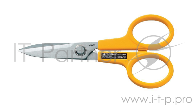 Ножницы OLFA OL-SCS-2 нерж.сталь желтый/серебр.