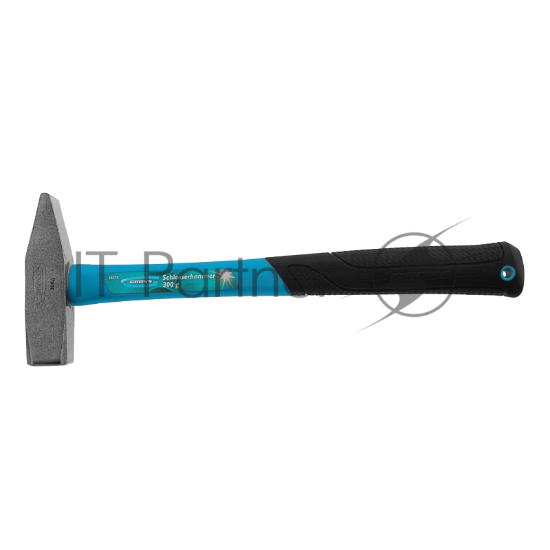 Молоток слесарный GROSS 10273 300г квадратный боек, фиберглассовая обрезиненная рукоятка