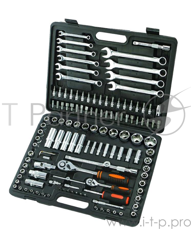 Набор инструментов КРАТОН TS-07 1/2''+1/4'' 130 пр 448х300х88мм 6.9кг