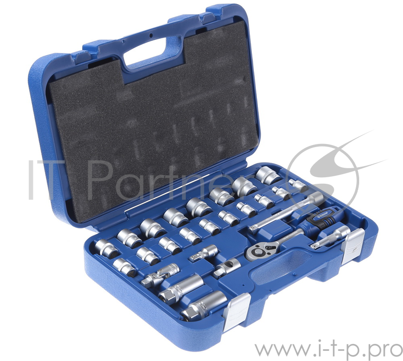 Набор головок КОБАЛЬТ 010203-26 торцевых 3/8'' 26предм. кейс