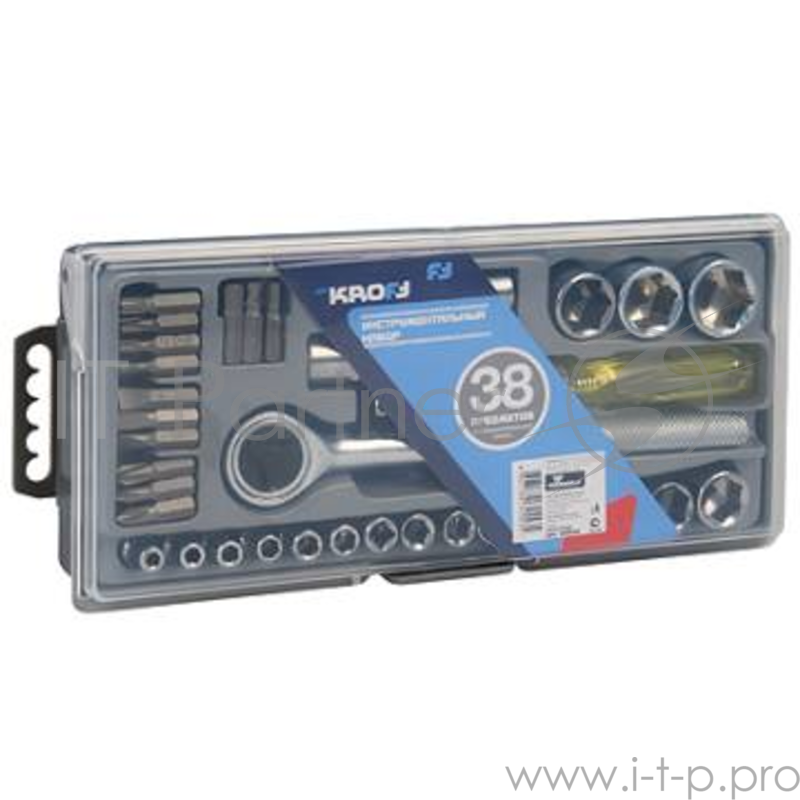 Набор торцевых ключей KROFT 203038, 38 предметов