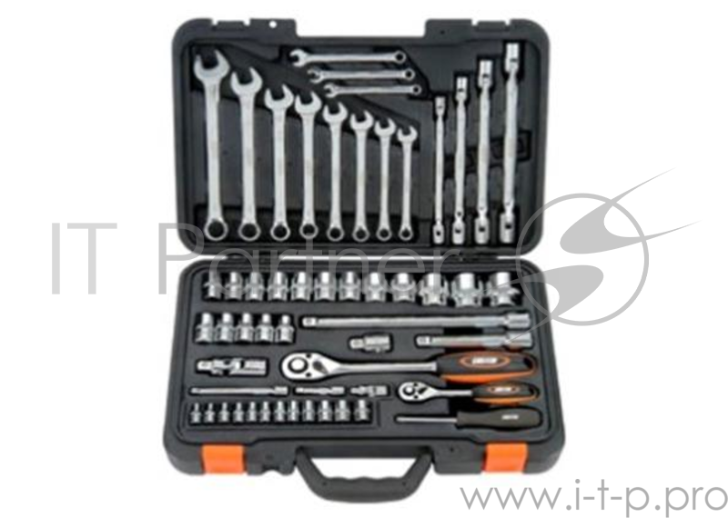 Набор торцевых ключей CUSTOR TK-02454K 1/4'' 1/2'' комб. и шарнир. ключи 54 предмета