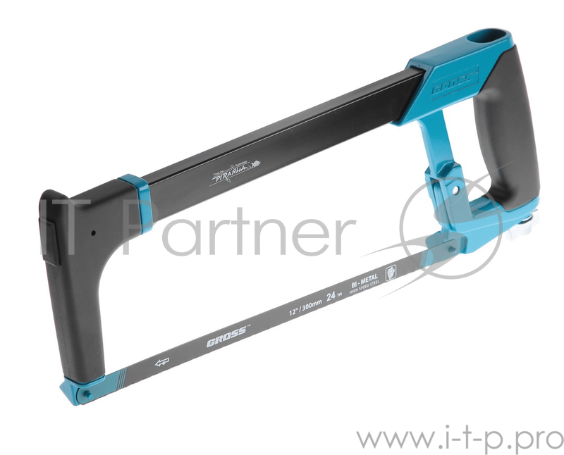 Ножовка GROSS 77600 PIRANHA 300 мм по металлу обрезиненная рукоятка и захват