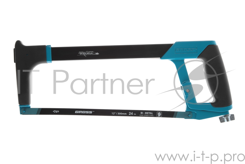Ножовка GROSS 77600 PIRANHA 300 мм по металлу обрезиненная рукоятка и захват