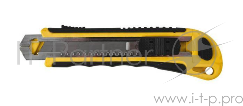 Нож FIT 10261 технический 18мм усиленный кассета 3 лезвия автозамена лезвия