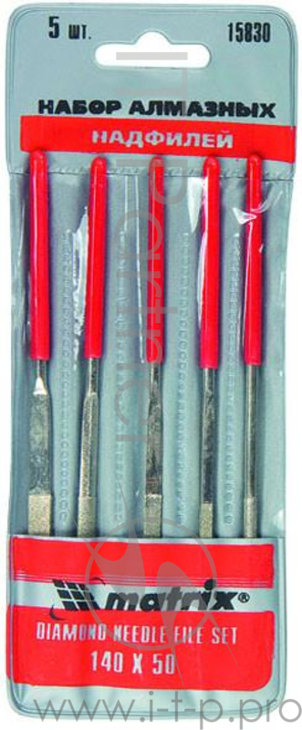 Набор надфилей MATRIX 15830 алмазных 140х50х3 5шт