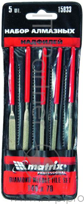 Набор надфилей MATRIX 15833 алмазных 140х70х3 5шт master