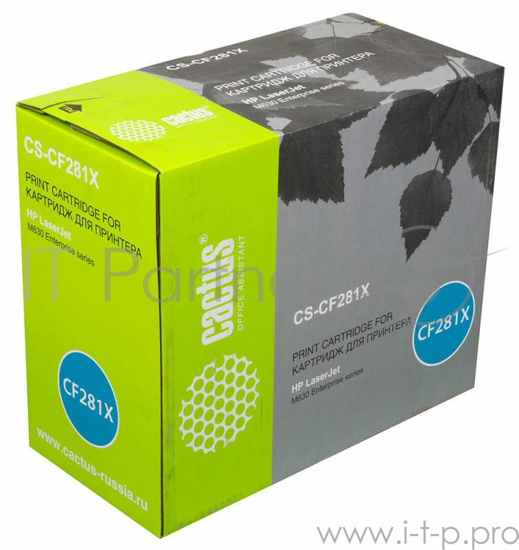 Картридж Cactus (CF281X) для HP LJ Enterprise M605n/M606dn/M630h, 25K, с чипом