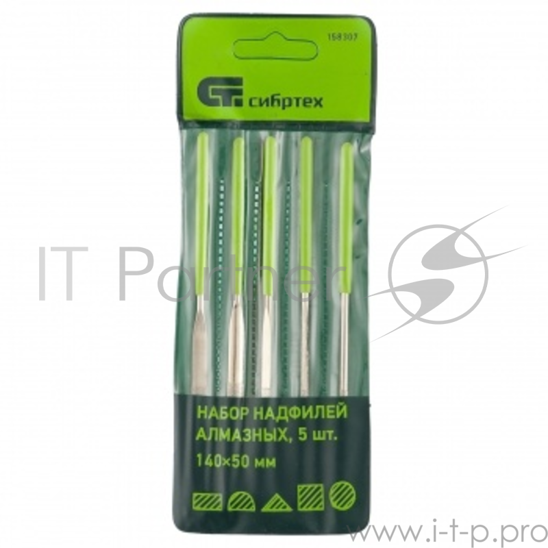 Набор надфилей СИБРТЕХ 158307 алмазных 140х50х3 5шт.