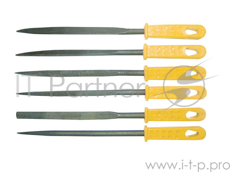 Набор надфилей BIBER 85315 160мм с пластиковой ручкой набор 6шт.