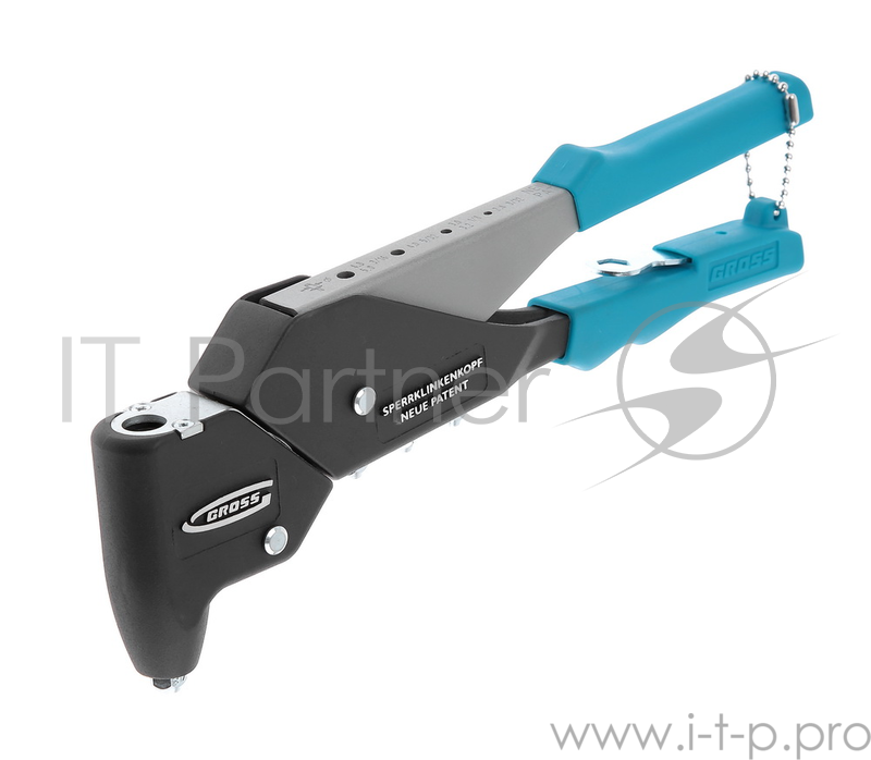 Заклепочник литой усиленный поворотный GROSS 40405 заклёпки 2,4-4,8мм, 0-360 град