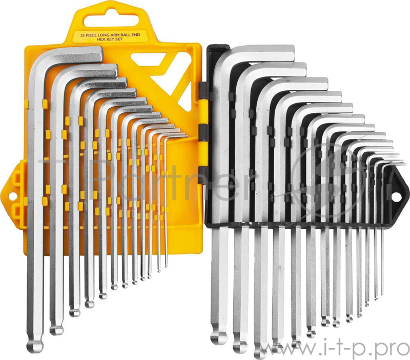 Набор JCB JWR005 Ключи имбусовые. длинные с шариком. сатинированное покрытие. Cr-V сталь. 25 предм