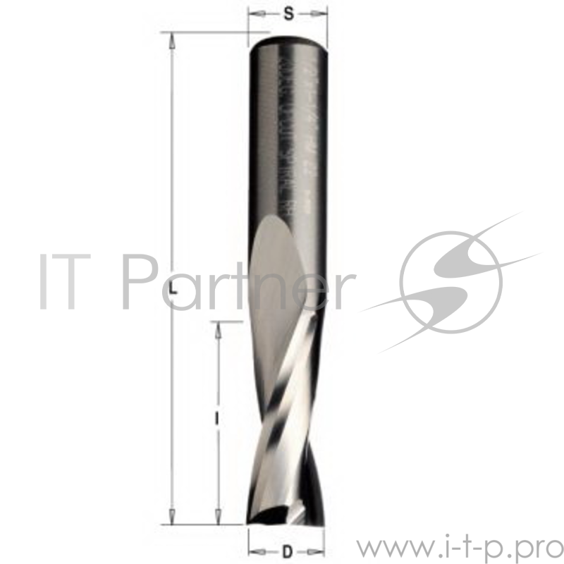 Фреза CMT 191.060.11 спиральная монолитная 6x27x70 Z=2 S=6 RH