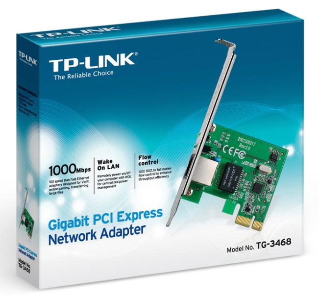 Сетевая карта TP-Link TG-3468 Сетевая карта 32bit Gigabit PCI Express, Realtek RTL8168B chipset