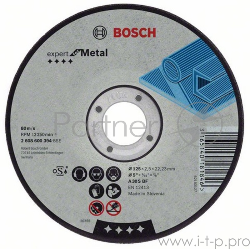 Круг отрезной BOSCH Expert for Metal 180x3,0x22 (2.608.600.321) 180 Х 3,0 Х 22, по металлу