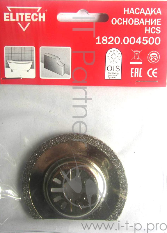 Насадка ELITECH 1820.004500 OIS HCS алмаз по бетону керамике диам.65мм