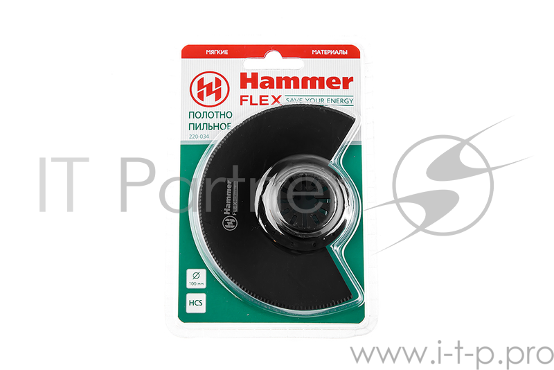 Полотно пильное для МФИ Hammer Flex 220-034 MF-AC 034 сегм.диск, 100мм, мягкие материалы