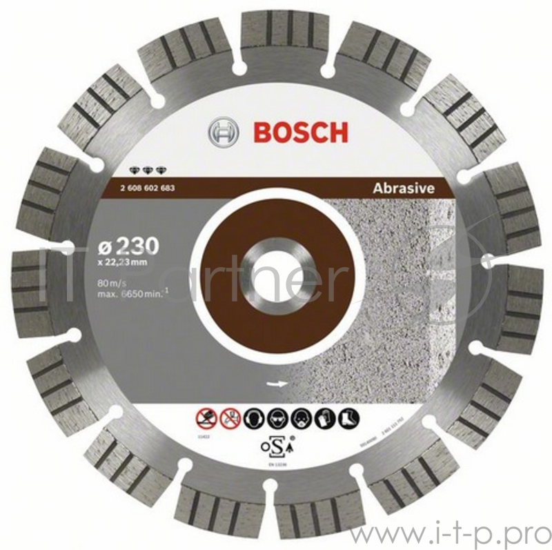 Диск алм. BOSCH Best for Abrasive 300x22 сегмент (2.608.602.684) 300 Х 22 сегмент