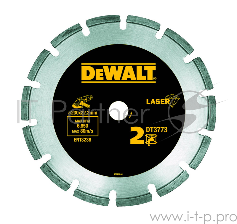 Диск алм. DeWALT DT3773-XJ сегментный по абразивным материалам, 230x22.2x2.4мм