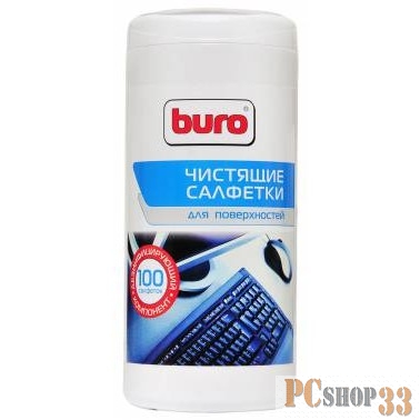 Чистящие средства BURO BU-Tsurface 817441 Туба с чистящими салфетками, для поверхностей, 100шт.