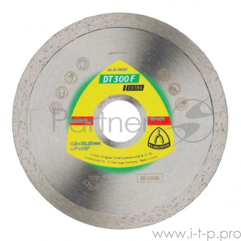 Круг алм. KLINGSPOR DT 300 F EXTRA 230 X 1.9 X 22 (325360) корона