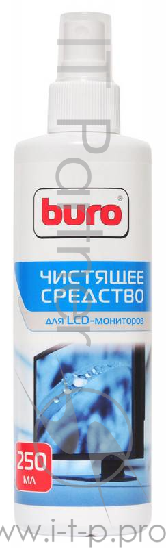 Чистящие средства BURO BU-SLCD 817430 Спрей для чистки LCD-мониторов, КПК, мобильных телефонов, 250 мл.