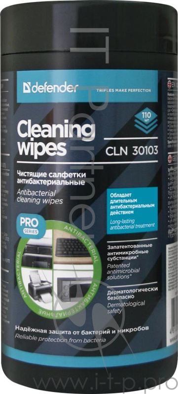 Чистящие средства DEFENDER CLN 30103 PRO Антибактериальные салфетки для поверхностей