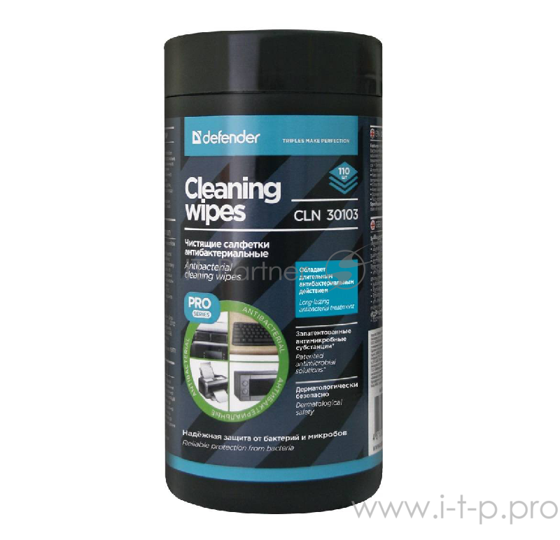 Чистящие средства DEFENDER CLN 30103 PRO Антибактериальные салфетки для поверхностей