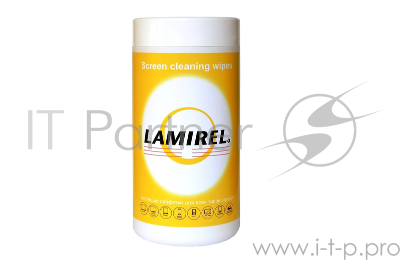 Чистящие средства Lamirel LA-11440(01) Чистящие салфетки Lamirel для экранов всех типов в тубе, 100 шт