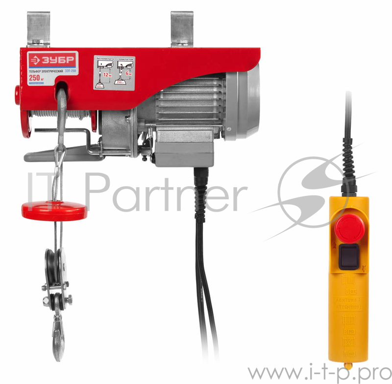 Тельфер ЗУБР ЗЭТ-250 электро 500Вт 250/125кг