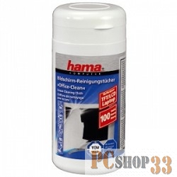 Чистящие средства Салфетка Hama H-42212 Салфетки влажные для чистки экранов туба 100шт