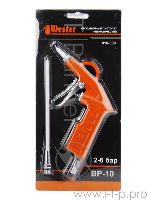 Пистолет продувочный WESTER BP-10 короткая+длинная 15см насадки