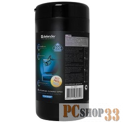 Чистящие средства DEFENDER CLN 30322 Влажные чистящие салфетки для экранов в тубе, 100шт.