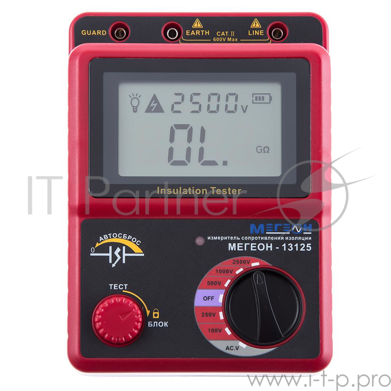 Мегаомметр МЕГЕОН 13125 100 в 250 в 500 в 1000в 2500в