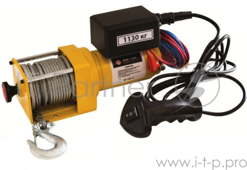 Лебедка КАЛИБР ЭЛБА-1130 12в до 565/1130кг 2.2кВт трос 14м 4.8мм