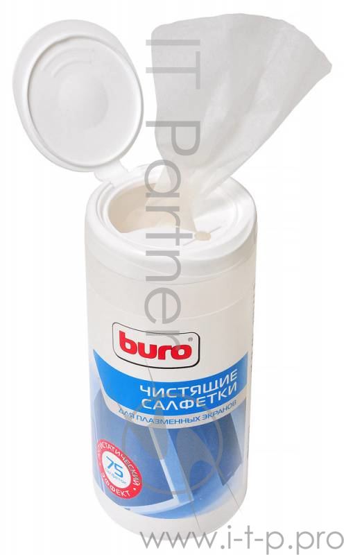 Чистящие средства BURO BU-TPSMA 817438 Туба с чистящими салфетками, для ухода за плазменными экранами, 75 шт.