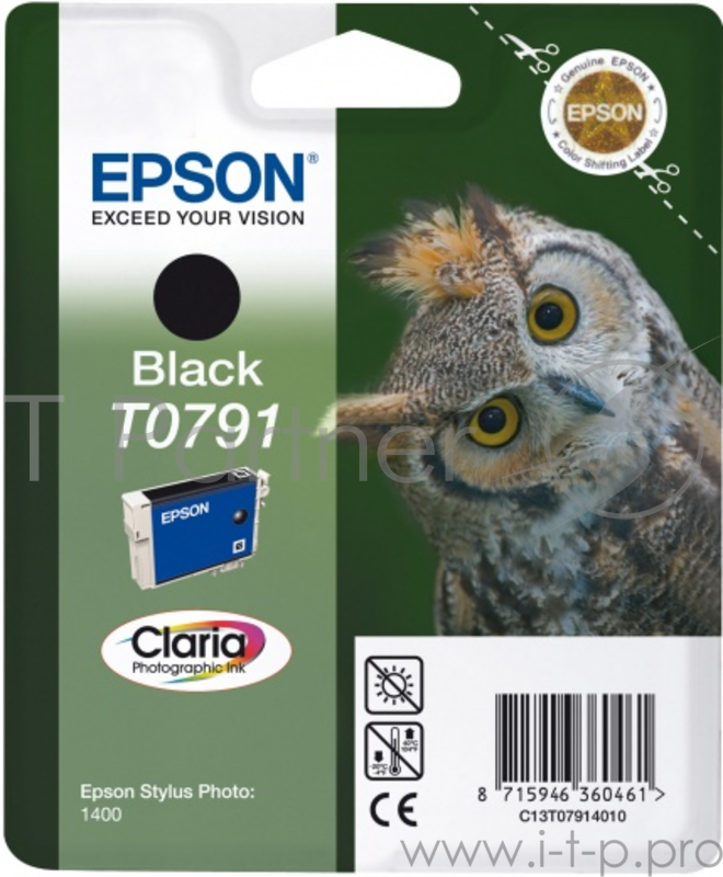 Расходные материалы EPSON C13T07914010 Картридж T0791 черный, повышенной емкости P50/PX660 (11 мл)(cons ink)