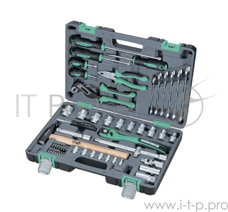 Набор инструментов STELS 14113 1/2 cr-v s2 усиленный кейс 58предм.