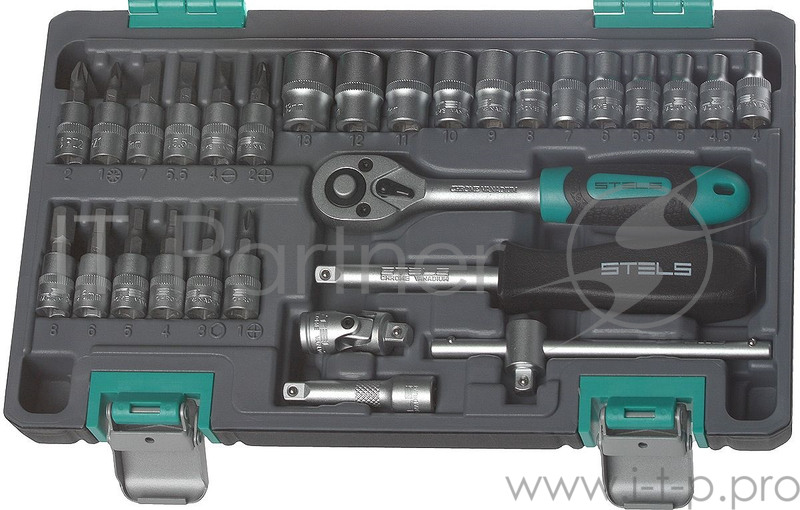 Набор инструментов STELS 14100 1/4 CrV пластиковый кейс 29 предм.