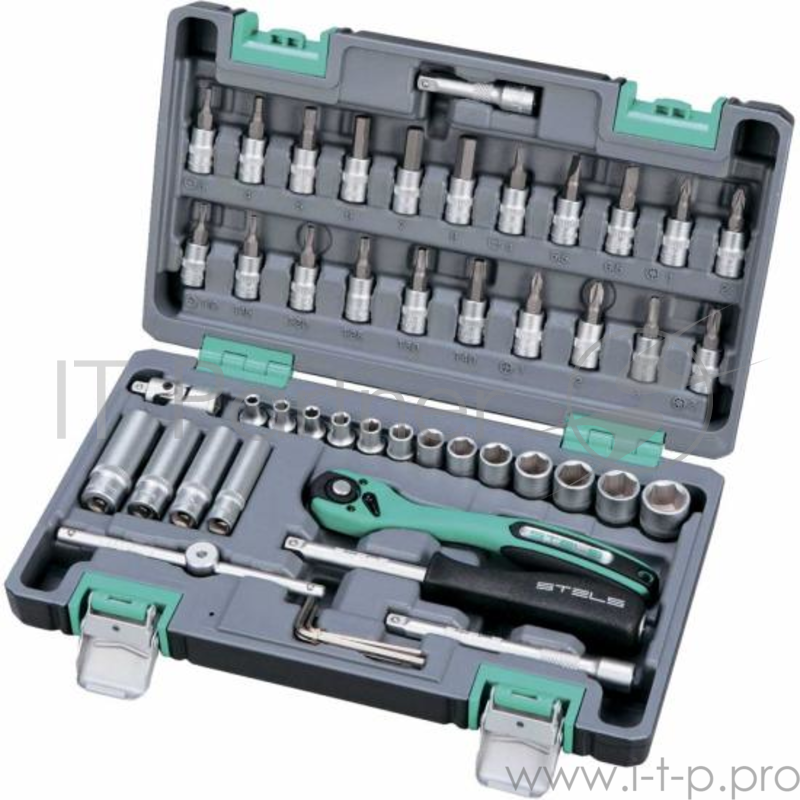 Набор инструментов STELS 14099 1/4'' cr-v s2 усиленный кейс 47предм.