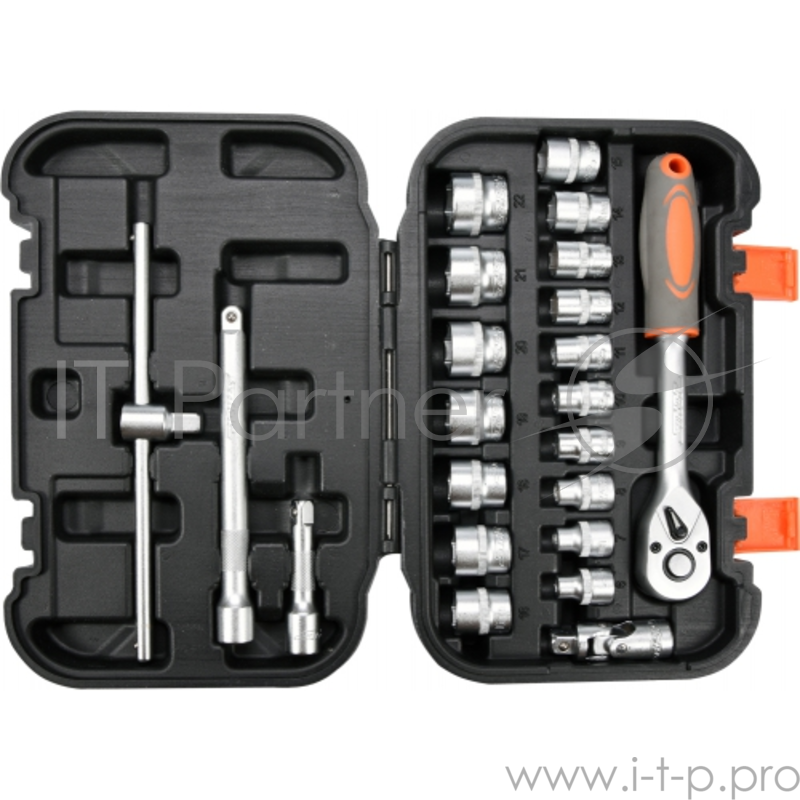 Набор инструментов STHOR 58661 3/8'' 22 предмета пластиковый кейс