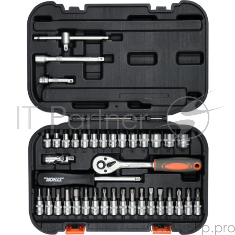 Набор инструментов STHOR 58640 1/4'' 38предметов пластиковый кейс