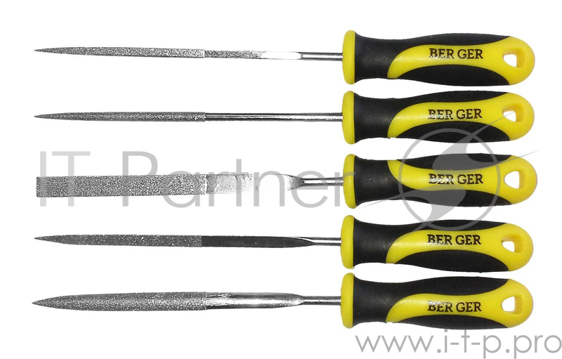 Набор надфилей BERGER BG1148 с алмазным напылением 5предметов